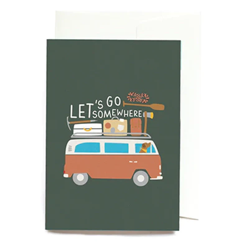 Carte avec enveloppe – Let’s Go Somewhere